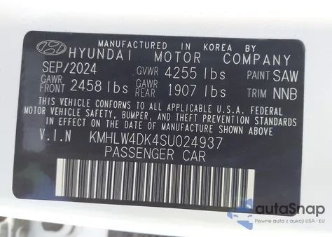 2025 Hyundai Elantra N из США, поврежденный, VIN KMHLW4DK4SU024937